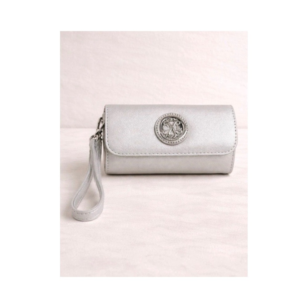 CXL by Christian Lacroix Bali Caviar Small Clutch Wristlet Silver CXLH24989-SLVR